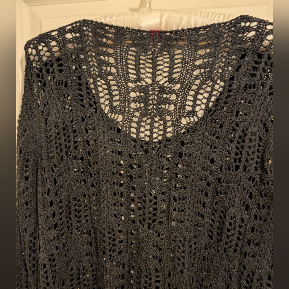 S.Oliver Sweater, Black Open Knit